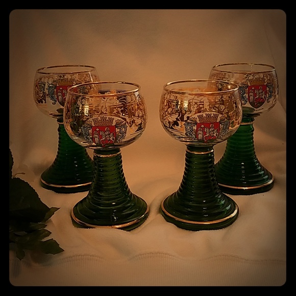 unknown Other - **SALE**.4 Antique Goblets made in West Germany